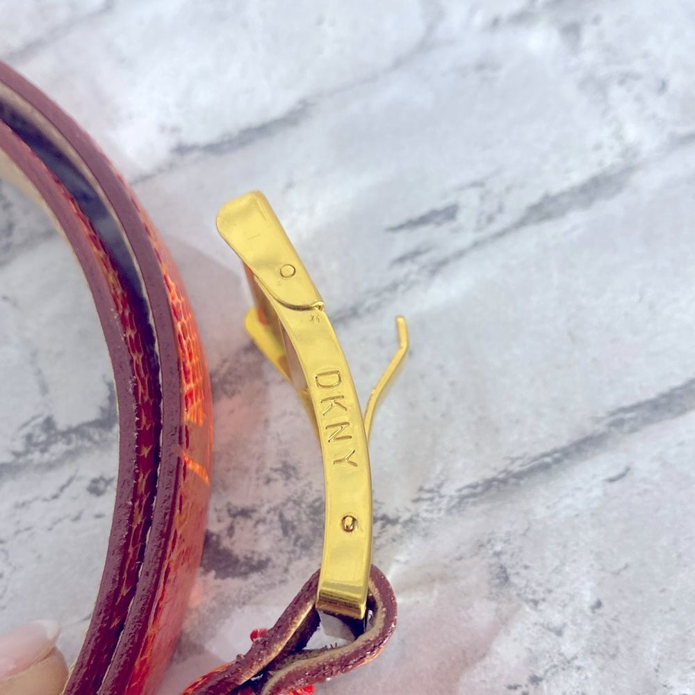 DKNY Leather Belt Sz L - Picture 2 of 5